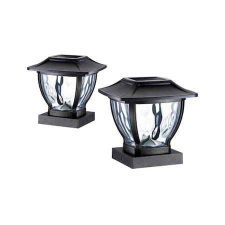 Maxsa Innovations Post Cap and Deck Railing Lights - Solar Wave style - Black 41481